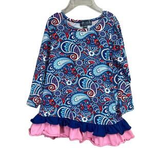 Simply Southern Collection Paisley Print Dress Infant/Toddler Baby Girls 12-18 M